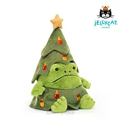 英國 JELLYCAT 29cm 聖誕樹哭哭蛙 Christmas Tree Ricky Rain Frog