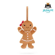 英國 JELLYCAT 淑女薑餅人 Ruby 聖誕掛飾 Festive Folly Gingerbread Ruby