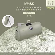 【iWALK】新一代PRO版5000mAh直插式快充行動電源(LPS001L)金屬支架/Lightning- 叢林