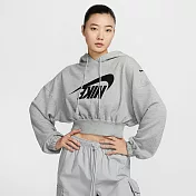 NIKE AS W NSW OS FLC CROP PO HDY DA 女連帽上衣-FV7778063 L 灰色