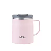 【CookPower 鍋寶】內陶瓷保溫保冰辦公杯400ml 三色選 泡泡糖粉