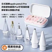 【Parkour X 跑酷】日式蘋果apple pencil Pro改裝替換筆頭耐磨靜音筆尖旗艦6件組 (超值大全配)