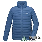 【ATUNAS 歐都納】男款KEEP WARM輕量羽絨保暖外套A1GA2234M*- M 霧藍