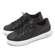Skechers 休閒鞋 Arch Fit Arcade-On My Way 女鞋 黑 玫瑰金 皮革 膠底 支撐 177189BLK 25.5cm BLACK