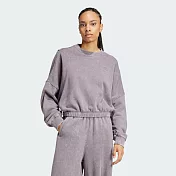 ADIDAS P ESS SWEATER 女圓領套頭衫-IY7397 L 紫色