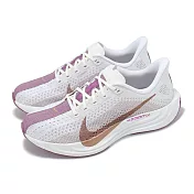 Nike 慢跑鞋 Wmns Pegasus Plus 女鞋 白 紫 氣墊 緩震 針織 運動鞋 FQ7261-108