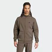 ADIDAS D4T FULL-ZIP HO 男連帽外套-IY1133 L 棕色