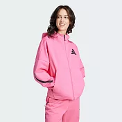 ADIDAS W Z.N.E. FZ 女連帽外套-JD3989 L 粉紅色