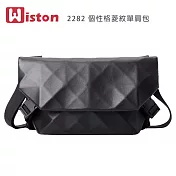 Wiston 2282 個性格菱紋攝影單肩包 黑