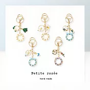 【Petite rosee】童話故事奢華金屬包包鑰匙圈配件掛吊飾-綠色聖誕樹款|品牌禮盒包裝|閨蜜生日情人女友老婆母親聖誕交換禮物 白色聖誕樹