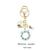 【Petite rosee】童話故事奢華金屬包包鑰匙圈配件掛吊飾-綠色聖誕樹款｜品牌禮盒包裝｜閨蜜生日情人女友老婆母親聖誕交換禮物 藍色兔子