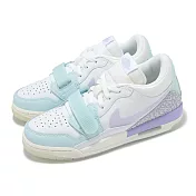 Nike 休閒鞋 Air Jordan Legacy 312 Low GS 大童 女鞋 白 藍 紫 爆裂紋 HQ3820-151