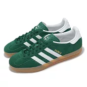 adidas 德訓鞋 Gazelle Indoor 男鞋 女鞋 綠 白 復古 麂皮 休閒鞋 愛迪達 JI2062