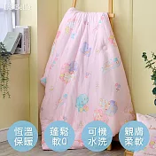 義大利La Belle《Sanrio-花漾雙星仙子》海島針織兒童可水洗抗菌暖暖被105*135CM+大容量洗衣袋1入(超值組合)