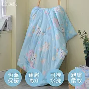 義大利La Belle《Sanrio-大耳狗奇幻樂園》海島針織兒童可水洗抗菌暖暖被105*135CM+大容量洗衣袋1入(超值組合)