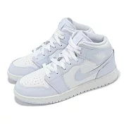 Nike 休閒鞋 Air Jordan 1 Mid GS 大童 女鞋 寶寶藍 白 AJ1 中筒 FD8780-400