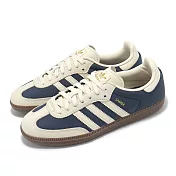 adidas 德訓鞋 Samba OG W 女鞋 深藍 米白 復古 休閒鞋 愛迪達 IG1968