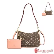 Roberto Mocali - 義大利諾貝兔自然森林系列茉綠花紋附小零錢包手提斜背包 茉綠