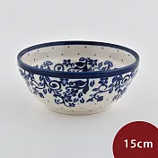 波蘭陶 悠藍花徑系列 中式麵碗 15cm 波蘭手工製 飯碗 湯碗 碗公