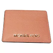 MICHAEL KORS 素面防刮皮革名片夾-玫瑰色