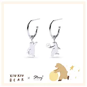 STORY 故事銀飾 - 咻咻熊經典系列-陪我玩珍珠純銀耳環-夾式