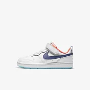 Nike Court Borough Low 2 [BQ5451-112] 中童 休閒鞋 運動 低筒 皮革 穿搭 白藍橘