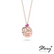 STORY 故事銀飾-Gudetama星座系列-蛋黃哥水瓶座誕生石純銀項鍊【客製品】 玫瑰金