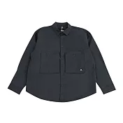 CONVERSE WORDMARK UTILITY LS SHIRT BLACK 男長袖襯衫-10027258-A01 3XL 黑色