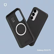 犀牛盾 Samsung Galaxy S24 FE (6.7吋) SolidSuit (MagSafe兼容) 經典防摔背蓋手機保護殼 - 經典黑