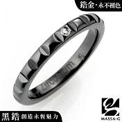 MASSA-G DECO系列【私藏系-晨露】黑鋯戒 美規4號