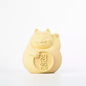 【泥研製所】胖胖招福貓(中)6cm 招財黃