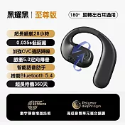 FIT Q66長待機單耳藍芽耳機(左右耳通用/耳掛式/單耳) _黑