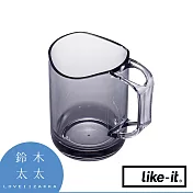 【LIKE-IT】可瀝水波浪漱口杯 共2色- 灰黑 | 鈴木太太公司貨