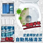 【WUWU】定量釋放自動馬桶清潔劑 一年份2入裝 一入用半年 馬桶清潔 去汙芳香