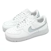 Nike 休閒鞋 Wmns Air Force 1 Dance 女鞋 白 銀 AF1 刺繡 FJ7409-101