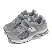 New Balance 童鞋 2002 寬楦 灰 元祖灰 中童 小朋友 魔鬼氈 休閒鞋 NB PV2002ST-W