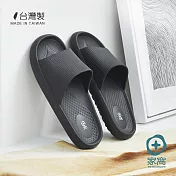 【+O家窩】MIT 雅漫EVA輕量釋壓厚軟底防滑拖鞋-男女款/多色可選- 雅痞黑(22cm)
