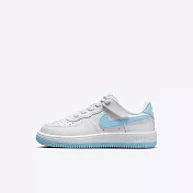 Nike Force 1 Low Easyon PS [FN0237-107] 中童 休閒鞋 運動 皮革 魔鬼氈 白水藍