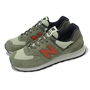 New Balance 休閒鞋 574 男鞋 深橄欖石 紅土 Cordura抗撕裂 麂皮 拼接 經典 NB U574SOC-D