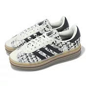 adidas 休閒鞋 Gazelle Bold W 女鞋 白 黑 粗毛尼 三條紋 厚底 德訓鞋 愛迪達 JP5673