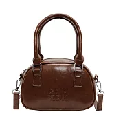 【Amoscova】時尚復古保齡球包 手提包 女包(2655) 咖啡