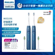 【Philips飛利浦】Sonicare舒適潔淨音波震動/電動牙刷(HX5191/02)-雙入組