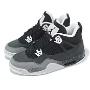 Nike 休閒鞋 Air Jordan 4 Retro GS Fear 大童 女鞋 恐懼 4代 AJ4 黑 灰 FQ8213-002