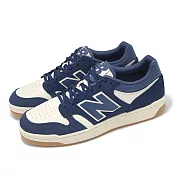 New Balance 休閒鞋 480 男鞋 女鞋 海軍藍 亞麻 低筒 復古 情侶鞋 NB BB480LPC-D