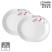 【美國康寧 CORELLE】 嫣紅微風兩件式腰子盤組-B01