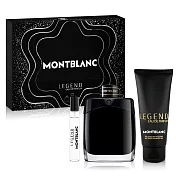 MONTBLANC 萬寶龍 傳奇至尊男仕淡香精禮盒(淡香精100ml+隨行香氛7.5ml+沐浴精100ml)