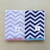 CHEVRON今治時尚長巾 2入組 恬靜灰+海軍藍