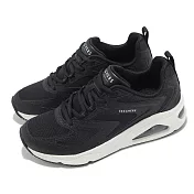 Skechers 休閒鞋 Tres-Air Uno-Glit-Airy 女鞋 黑 白 氣墊 緩衝 微厚底 177411BLK