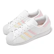 adidas 休閒鞋 Superstar J 大童 女鞋 白 粉紅 小白鞋 愛迪達 IF3570