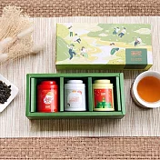 T2【聖誕茶葉禮盒】無藏_愉悅茶山精緻3入小茶禮-甜潤款 (金萱烏龍+高山烏龍+白毫烏龍)*1組